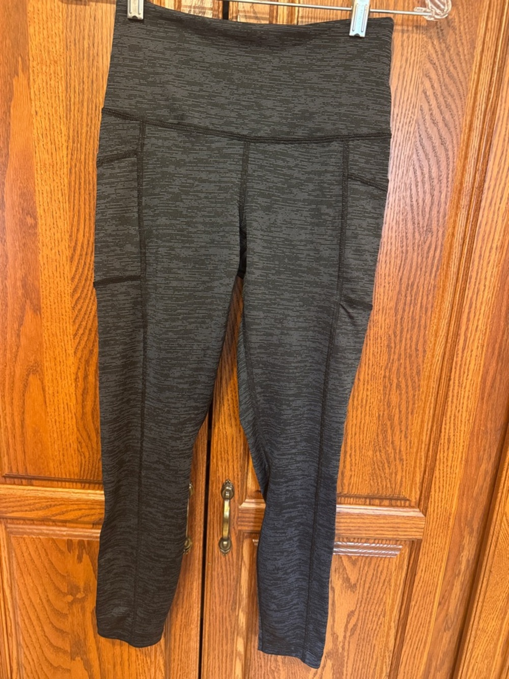 90 Degree By Reflex Heathered Charcoal Black Active Leggings